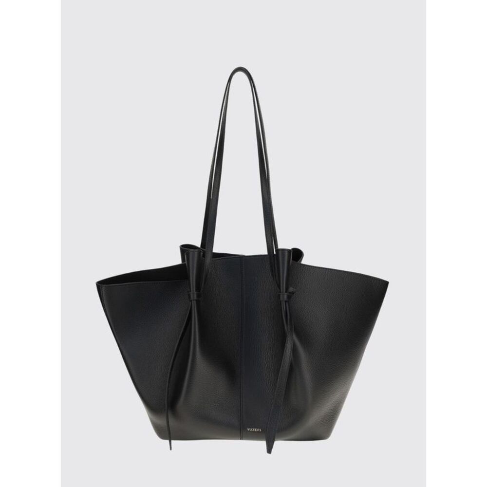 Large Mochi Shoulder Bag Yuzefi In Grained Leather With Laminated Logo